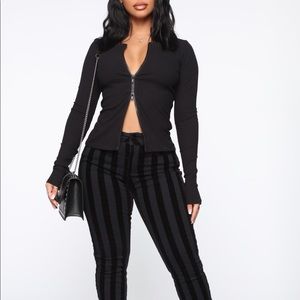 Zip Front Top